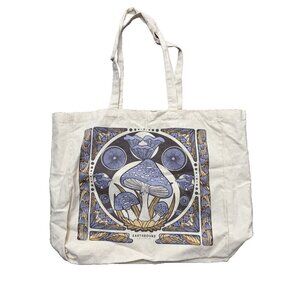 Earthbound Trading Co. Canvas Cotton Tote Farm Market Bag Mushroom psychedelic